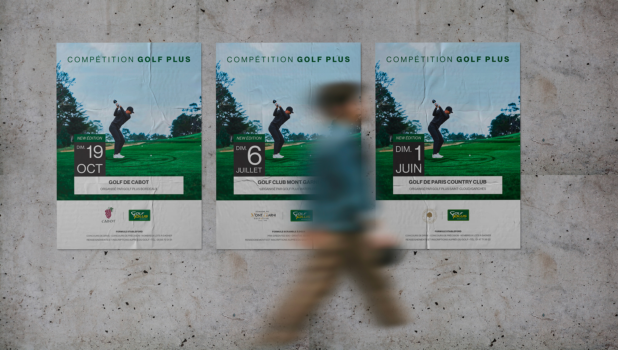 Golf Plus - Scène de collage d'affiches